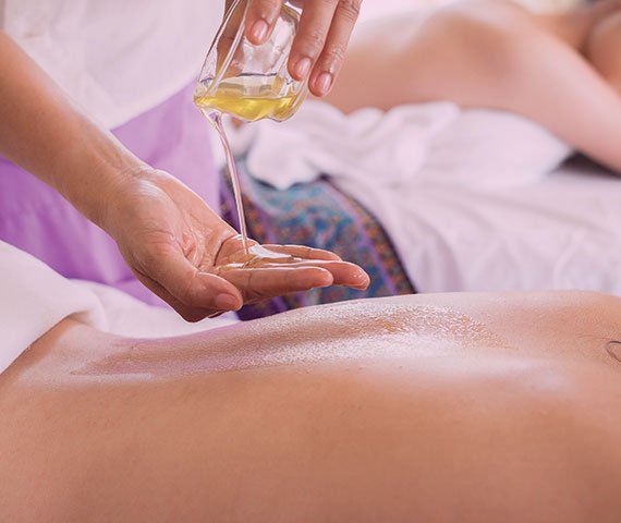 Massage therapy setting at Zen Spa Bakersfield